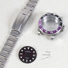 40 mm horloges automatisch JAPANSE NH35 herenhorloge uurwerk roestvrijstalen kast saffierglas groen lichtgevend zilver kleurrijk met datum onderdelen accessoires bezel