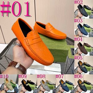 40model 2024 Echte lederen mannen schoenen Casual Italiaanse heren Designer Loafers Mocassins luxe merk formele slip op mannelijke bootschoenen zapatos de hombre maat 4-12