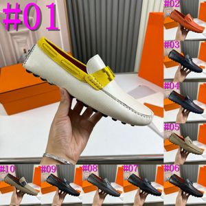40model 2024 Luxe mannen schoenen Casual lederen ontwerper Italiaanse mannen Loafers Brand Mocassins Zwarte mannen Ademend slip op rijschoenen plus maat 38-46