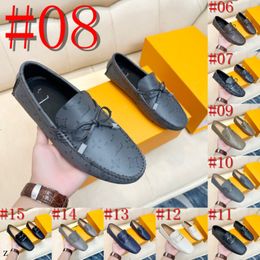 40model 2024 Nouvelle mode Luxurious hommes hommes habille chaussures décontractées de bureau haletants Chaussures hommes concepteur slip sur chaussures de bateau hommes mocassins italiens plus taille 46