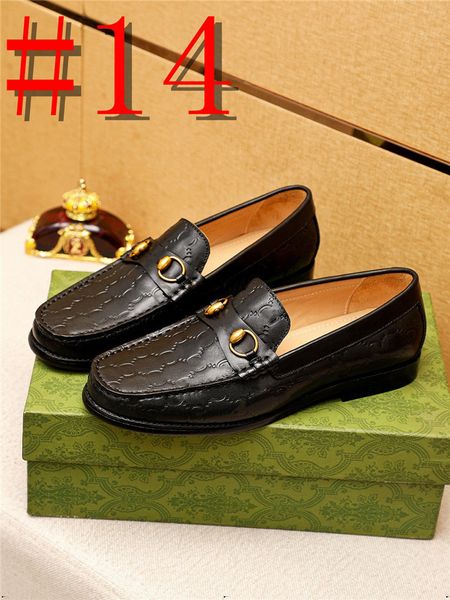 40model Classic Business Men Designer Dress Shoes Moda Elegante Formal Sapatos de Casamento Homens Slip on Office Oxford Shoes para Homens Couro Italiano 38-45