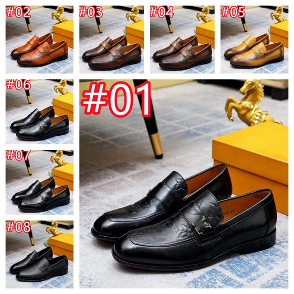 40model Designer Italian Dress Shoes Fashion pour hommes chaussures formelles pointues Men Office formel 2023 Spring Party Luxury Mirror Oxford Chaussures