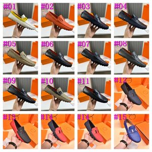 40model Designer Loafers Handgemaakte lederen schoenen Casual Driving Flats Slip-on schoenen Mocassins Bootschoenen Zwart/Wit/Blauw Plus Maat 38-46