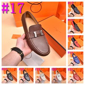 40Model Designer Men Casual Shoes Luxury merk 2023 Lederen heren Loafers mocassins ademende slip op zwarte rijschoenen plus maat 38-46