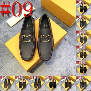 40 Modelo Men de cuero genuino Zapatos casuales Marca de lujo 2024 Mocas de diseño para hombres Moccasins Deslizamiento transpirable en Black Driving Zapatos Plus Tamaño 4-12