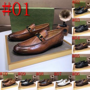 40model High Grade Designer Mens Reultine Cuir Shoe Elegant Formal Office Oxfords Wedding Lace Up Chaussures de commerce Fabriqué à la main Black Taille 38-46