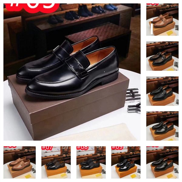 40Modelo Italiano Recién llegado Zapatos de vestir Derby de lujo Hombres con cordones Estilo de diseñador de negocios formal de alta calidad Azul Negro 38-46 Zapatos Oxford masculinos Tamaño 38-47