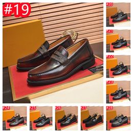 40model Chaussures pour hommes luxueuses Fashion Casual Business Classic Color Color Shoes Pu Crocodile Match Pointed Toe Shoes for Wedding Party