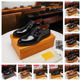 40Modèle de luxe marque chaussures en cuir pour hommes chaussures de bureau chaussures plates pour homme en cuir or paillettes banquet de mariage mocassins chaussures d'affaires confortables