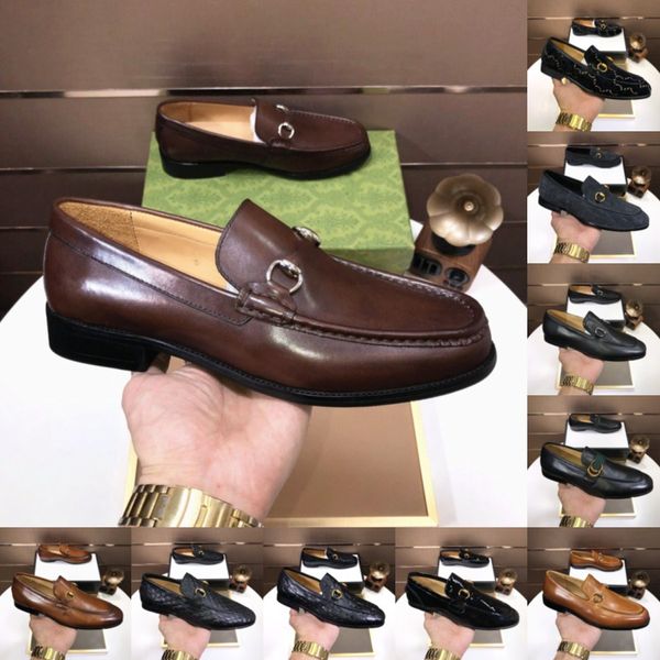 40model Luxury Designer Dress Shoes Mens Mentine en cuir authentique Italien Wingtip Oxfords Moine Strap Buckle Brogue Business Wedding For Hommes