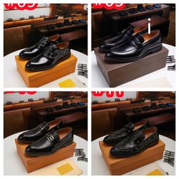 40model Luxury Wedding Designer Robes Chaussures hommes Big Taille 45 Lacet Up Formeal Chaussures pointues Party mâle Oxfords Sky Blue Floral Cuir Zapatos Hombre Taille 38-47