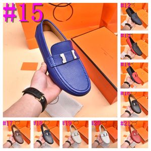40model Men Casual schoenen Luxe merk Echte lederen heren Designer Loafers Moccasins Hollow Out Ademend slip op rijschoenen Maat 38-46