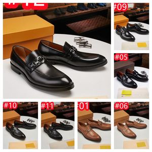 40Model Hombres Zapatos de vestir de diseñador 2023 Moda Oficina de negocios Zapatos formales Fiesta de bodas de cuero de alta calidad Cómodos zapatos sin cordones para hombres Tallas grandes 38-47