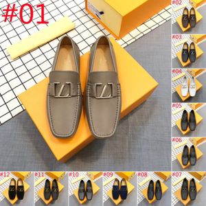 40 MODELLOS Hombres diseñadores de mocasines Zapatos lujosos clásicos italianos Moccasins de oro Vestido negro Blanco de cuero genuino Caminata de boda Tamaño de la boda 38-46