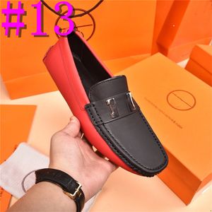 40Model Men Natuurlijke leerschoenen Casual Loafers Slip-on Business Designer Luxe kledingschoenen Comfortabele rijschoenen Zapatos de Hombre