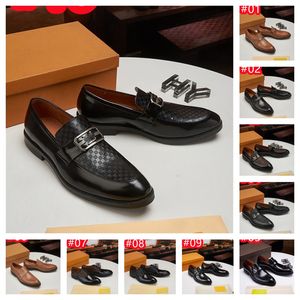 40modèle chaussures pour hommes nouvelle haute qualité peau de vache mousse à mémoire de forme couture semelles chaussures habillées de créateur d'affaires hommes chaussures en cuir véritable grande taille 38-47