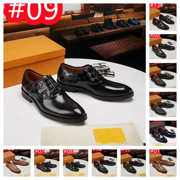 40Model Zapatos de hombre Mocasines trenzados de marca de lujo Zapatos Oxford de conducción informal de cuero Mocasines de hombre Mocasines Zapatos italianos de diseñador para hombres Pisos de talla grande 38-47