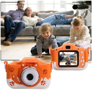 40MP HD Dual Lens Digitale Kinderen Oranje Vos Camera Kleine Selfie Camera's Speelgoed Kerst Verjaardagscadeaus Voor 612 Jaar Jongens Meisjes 240131