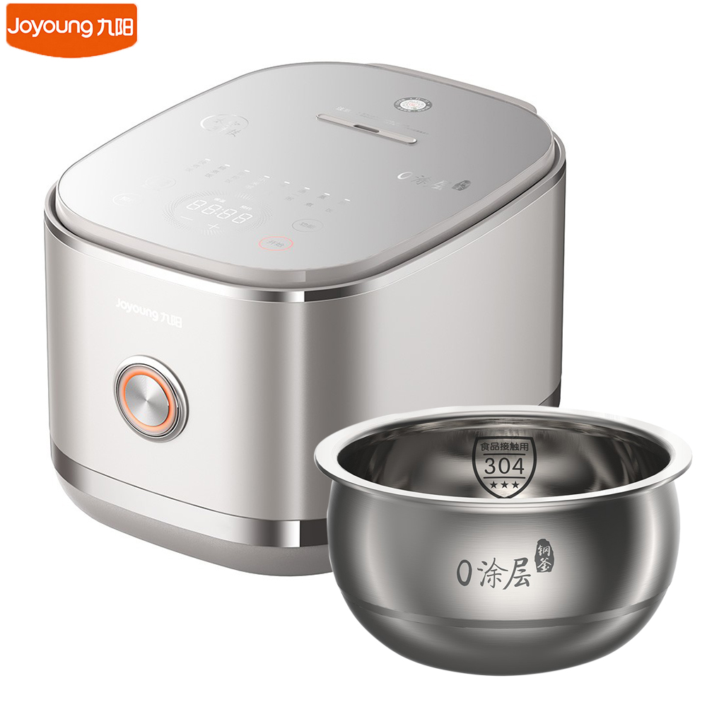 40N1 Joyoung No Coating Rice Cooker 4L Stainsal Steel Liner Pott 220V Steam Stey Multi Cookers 24H Timing for Home Kitchen