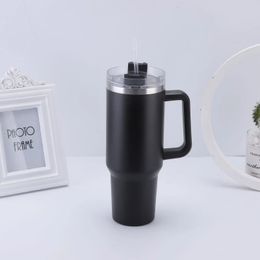 40 oz Ice Pa Cup 304 en acier inoxydable poignée de voiture extérieure tasse tasse chaude apporte de la chaleur aux tasses de voiture dans le froid de l'hiver 240125