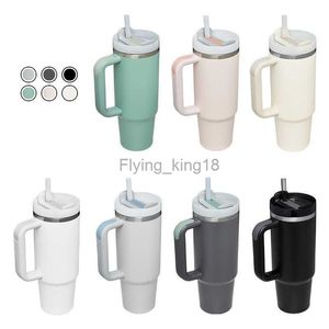 Tasse thermos en acier inoxydable de 40 oz avec poignée Double Decker voiture tasse à café voyage bouilloire bouteilles HKD230807