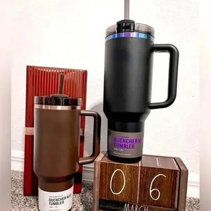 40Oz Tumblers Stainless Steel H2.0 Thermos Water Bottles Black Chroma Gold Chocolate Neon Colors Cup Pink Parada Holiday Red Winter Pink Mugs With Lid And Handle