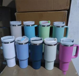 Gobelets de 40 oz Sublimation Quencher H2.0 Flowstate Tasses de voyage de grande capacité Iceflow Tasses de voiture en acier inoxydable avec couvercles de pailles Tasses de pastèque US STOCK 10.31