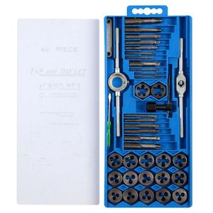 Freeshipping 40pc Professional Metric Tap Wrench en Die Set Cuts M3-M12 Bouten + Opbergkoffer