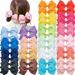 40 Stuks 20 Paar Boutique Grosgrain Haarelastiekjes Alligator Clips Voor Meisjes Peuters Kids Baby Haaraccessoires 240109