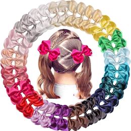 40 Uds 4 5 pulgadas cinta de grosgrain con brillo lazos para el cabello brillantes pinzas para el cabello de cocodrilo para niñas bebés niños pequeños accesorios para el cabello de moda 253q