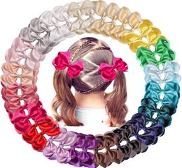 40pcs 45 Inch Glitter Grosgrain Ribbon Shiny Hair Bows Alligator Hair Clips For Girls Infants Toddlers Kids Fashion Hair Accessor1328826