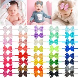 40 pièces bandeaux pour bébé 3 "arcs de cheveux super doux bandes de cheveux minces pour bébés filles nourrissons et nés tout-petits enfants cadeaux accessoires 231228