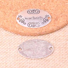 40 pièces breloques fait à la main connecteur 18*32mm Antique fabrication pendentif ajustement, argent tibétain Vintage, bricolage bijoux faits à la main