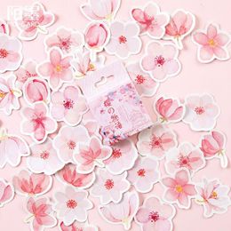 40 Uds flores de cerezo arte álbum de recortes estampado adhesivo Po decoración de papel para álbum de recortes Diy papel de regalo hecho a mano