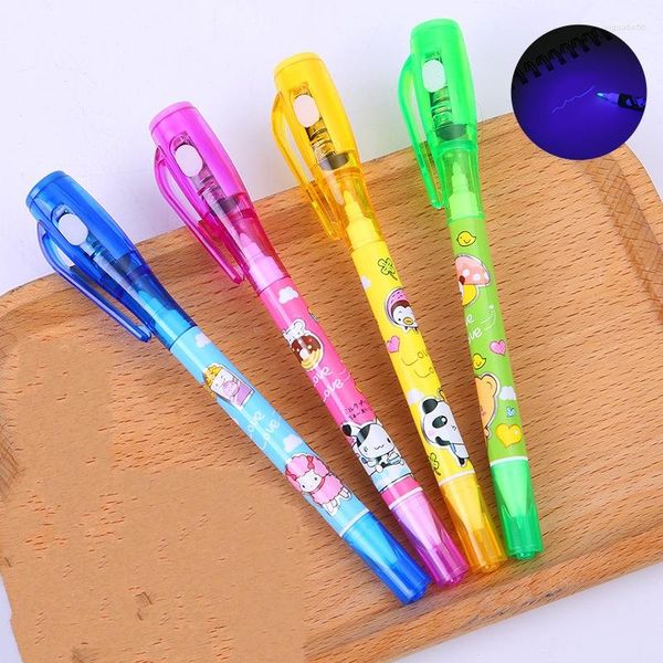 Bolígrafo para niños de 40 Uds., bolígrafos de escritura invisibles para estudiantes, bolígrafo multifuncional, marcador fluorescente UV