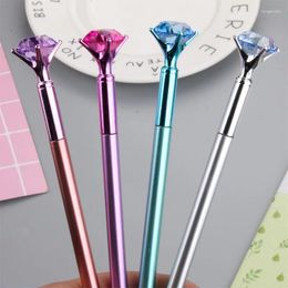 Stylo Gel à tête de diamant de couleur, 40 pièces, papeterie créative pour étudiants coréens, recharge en plastique bleu, cadeau pour enfants étudiants