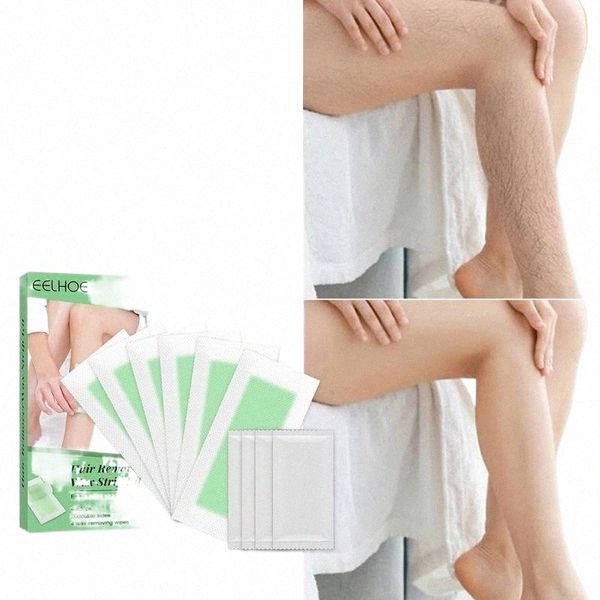 40 unids depilación tiras de cera labio facial kit de depilación con cera para el hogar herramienta de depilación de doble cara papel de cera fría para bikini pierna cuerpo cara O2Nn #