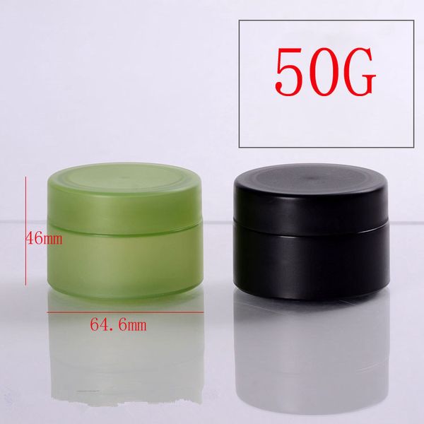 40 pièces/lot 50g boîte de crème givrée noire bricolage petit pot bouteille en plastique pot de crème vide bouteille de crème de Gel d'aloe Vera