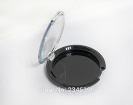 40pcs / lot Nouvelle arrivée Vider bricolage fard à paupières en poudre cas, fard à joues en plastique noir Compacts avec Clear Cap, Rouge à lèvres Sous Container