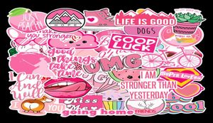 40 stks veel roze meisje039s hart waterdichte PVC verwijderbare stickers laptop skateboard gitaar bagage case auto motorcycle fiets graff7467635