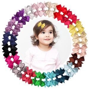 40 pièces mini pinces à cheveux pour cheveux fins 2 pouces ruban gros-grain pailleté pinces à cheveux crocodile entièrement doublées pour nourrissons tout-petits 240223