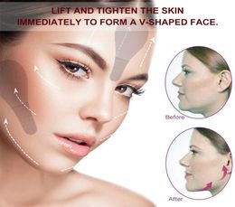 40 pièces ensemble Invisible mince visage autocollants pour le visage ligne rapide rides peau flasque VShape bande de lifting menton visage mince outil 10 ensembles8757050