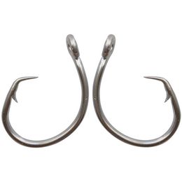 Hameçons de pêche circulaires en acier inoxydable, appât pour thon blanc et épais, taille 39960 8 0-15 03308, 40 pièces