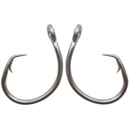 Hameçons de pêche circulaires en acier inoxydable, appât blanc épais pour thon, taille 8 0-15 0274p, 40 pièces, 39960