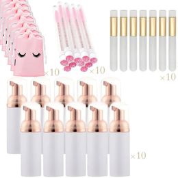 40pcs traje 60 ml de botella vacía de champú de champú herramienta de maquillaje de maquillaje de viaje biberón de plástico limpiador de plástico cuidado 240416