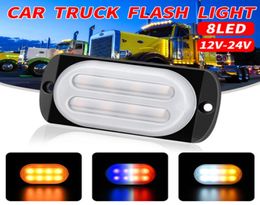 40 -stcs vrachtwagenauto 8 LED Flash Light 24W 1224V Strobe Emergency Warning Light Flashing Lights9539684