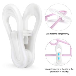 40-stks witte plastic hanger clips, clips voor gebruik met slanke kleding vingerclips waslijn waslijn pinnen