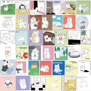 40 pièces en gros dessin animé chien autocollants autocollant étanche pour bagages ordinateur portable guitare planche à roulettes cahier bouteille d'eau coque de téléphone voiture décalcomanies