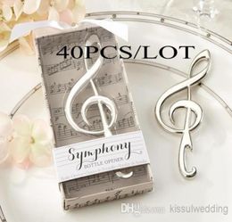 40PCSLOT MUSIQUE DÉCORME DE MEDIAGE THEMED CADEAU DE SYMPHONIE CHROME MUSIQUE NOTE BOUTEILLE AUVERT DES FAVORS POUR LES BOUNES BRIDALES GIF5182145