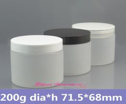 40 pcslot rechte zijdige plastic potten Frosted brede mond kan met huisdier dop lucht strak cosmetische container badzout containers jar9722713